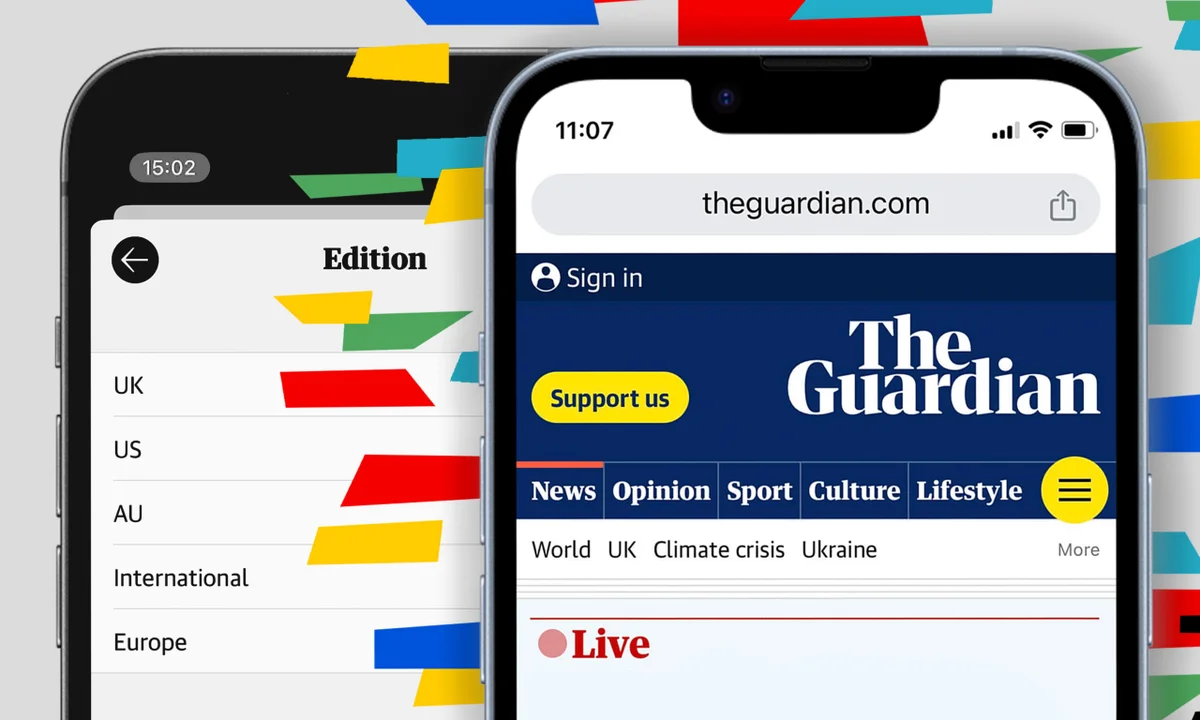 Guardian app on a smartphone